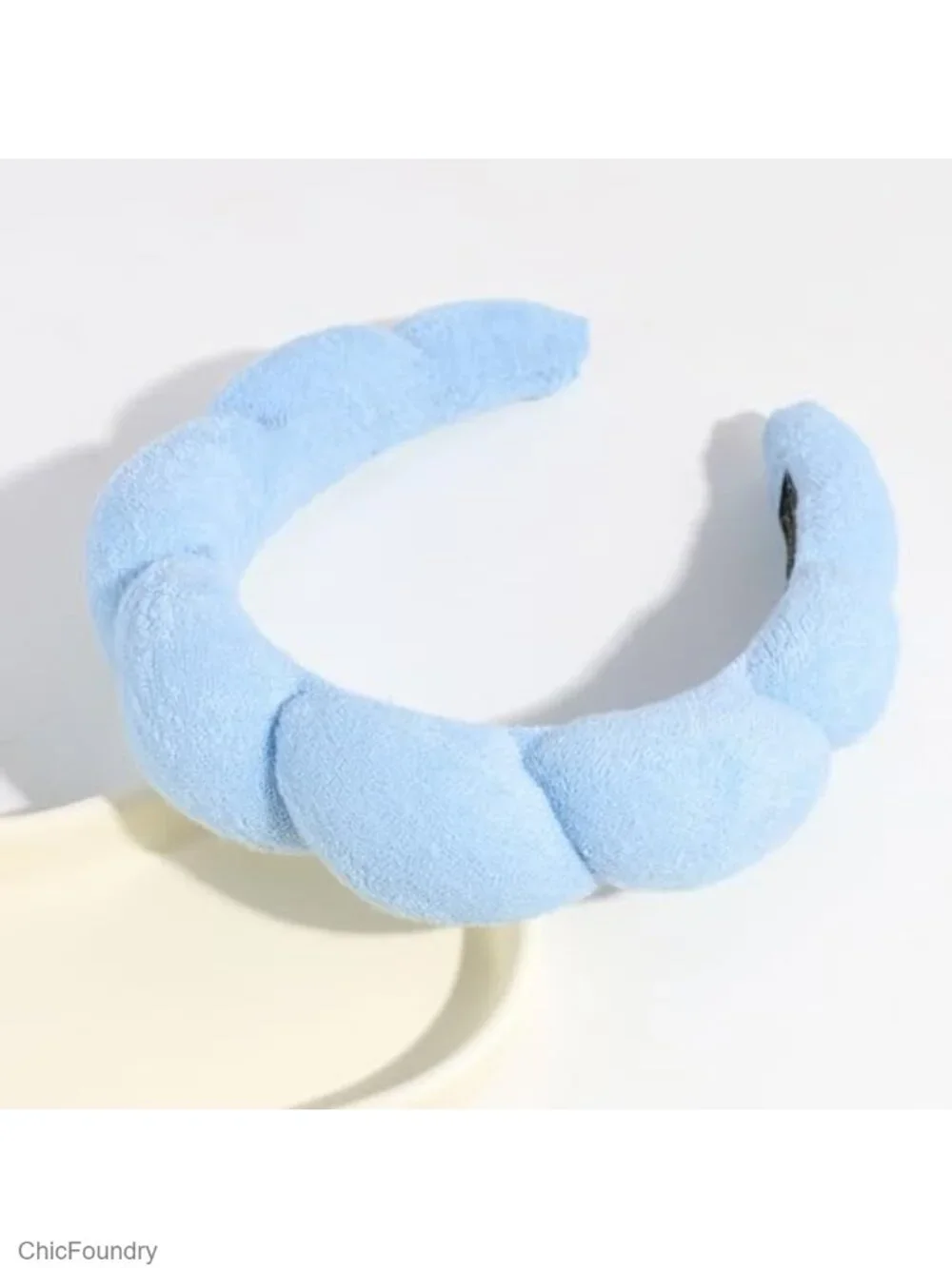 Puffy Sponge Terry Cloth Headband for Washing Face Makeup Spas